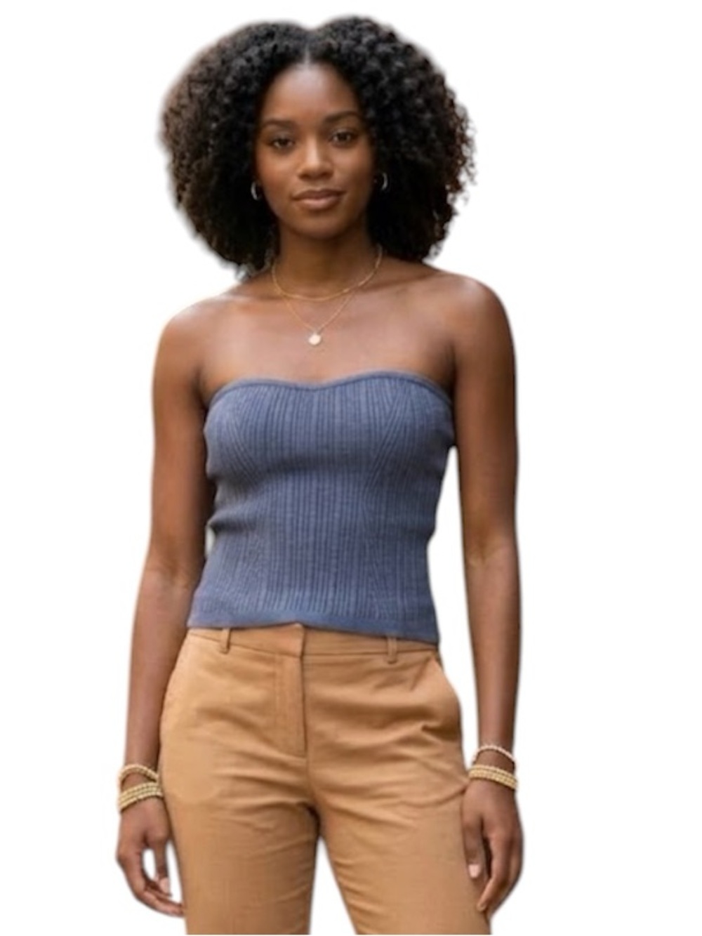Wild Fable Smoked Grey Ribbed Knit Sweater Tube Top - Size: XXL